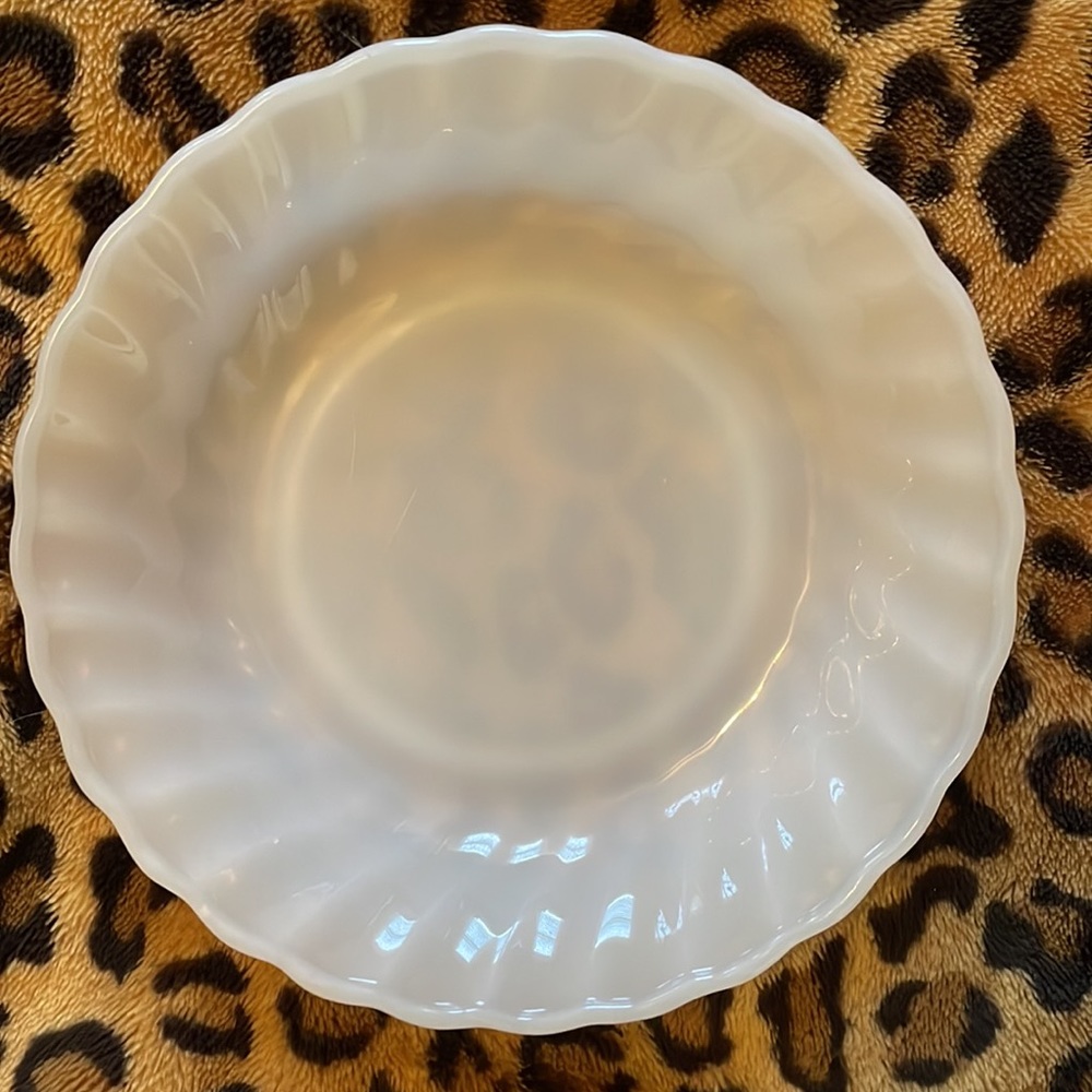 FireKing Vintage Milk Glass Scalloped Bowls